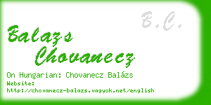 balazs chovanecz business card